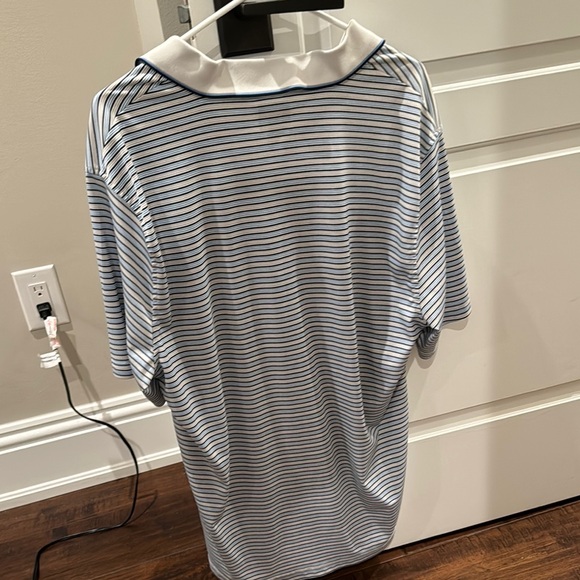 Striped Polo Shirt - Blue and White - Picture 2 of 4